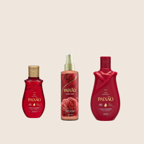 Routine Complète Paixão – Pack Crème, Huile et Body Splash